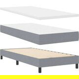 vidaXL Krevet s kutijom i madracem svijetlosiva 90x190 cm tkanina | shoptok.hr