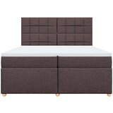 vidaXL Krevet s oprugama i madracem tamnosmeđi 200x200 cm od tkanine | shoptok.hr