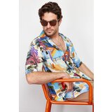 Trendyol Multicolored Oversize Fit 100% Viscose Printed Short Sleeve Casual Summer Shirt | Shoptok.si