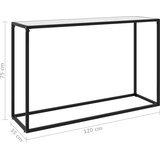  Konzolna mizica bela 120x35x75 cm kaljeno steklo, (20625797) | Shoptok.si