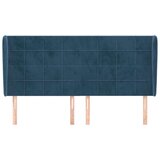  Vzglavje z ušesi temno modra 203x23x118/128 cm žamet, (20933078) | Shoptok.si
