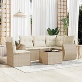 vidaXL 6-dijelni set vrtnih sofa s jastucima bež od poliratana | shoptok.hr