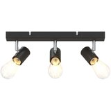 vidaXL stropno svetilo 3-smerno nastavljivo črno E27 | Shoptok.si