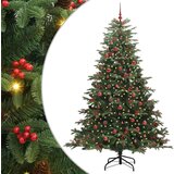 vidaXL Umestno božično drevo Zelena 240 cm PVC, kovina in plastika | Shoptok.si