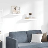  Plutajuće zidne police 2 kom sjajne bijele 40 x 23 x 3,8 cm MDF | Eponuda.ba