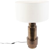QAZQA Art deco namizna svetilka z belo senco 50 cm - Bruut Cene
