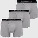 Abercrombie & Fitch Boksarice 3-pack moški, siva barva