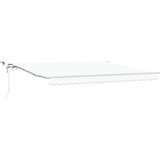 vidaXL Avtomatska retraktibilna tenda z LED belo 400x350 cm, (22145855) | Shoptok.si