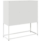  Komoda ružičasta 100,5x39x107 cm hladno valjani čelik Bijela | shoptok.hr