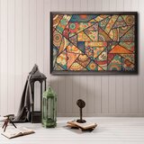 Wallity Drvena uokvirena slika, Patchwork | shoptok.hr