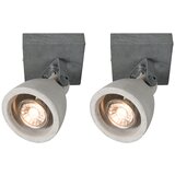 QAZQA Komplet 2 industrijskih listov siv beton 1-light - Creto Cene