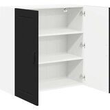 vidaXL Stenska kuhinjska omarica Črna 80 x 31 x 80 cm Konstruiran les | Shoptok.si