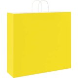  Papirnate vrećice 250 kom s ručkama žute 54x15x49 cm | shoptok.hr