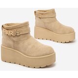 Resti Beige women's shoes a'la snow boots with ornament Parisela | Eponuda.ba