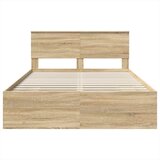  Krevetna konstrukcija s uzglavljem Sonoma hrast 150 x 200 cm | shoptok.hr