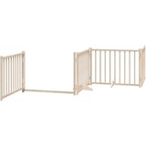 vidaXL Vrata za pse s vratašcima 6 panela sklopiva 480 cm drvo topole | shoptok.hr