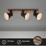 BRILONER 2742-035 - Spot svetlo SPOTLIGHT 3xE27/40W/230V crna/smeđa | Eponuda.com