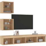 vidaXL Komplet TV omaric LED 5-delni sonoma hrast inženirski les | Shoptok.si