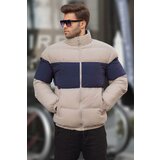 Madmext Stone Color High Neck Puffer Coat 6806 Cene