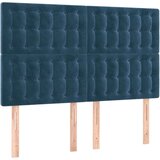  Uzglavlje tamnoplavo 144x5x118/128 cm baršunasto | shoptok.hr