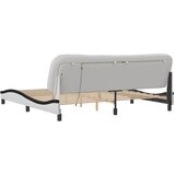  Okvir kreveta s LED-om bez madraca Hvar bijelo-crni 200 x 200 cm | shoptok.hr