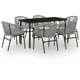  7-dijelni vrtni blagovaonski set sivi | shoptok.hr