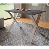 MID.YOU Pisalna Miza Lona, Sntracit, Srebrna, 160x80cm | Shoptok.si