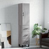 vidaXL Visoka komoda siva sonome 34 5x34x180 cm od konstruiranog drva | shoptok.hr
