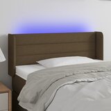  LED uzglavlje tamnosmeđe 93x16x78/88 cm od tkanine | shoptok.hr