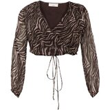 Guido Maria Kretschmer Curvy Collection Bluza 'Kasha' sepija / temno rjava | Shoptok.si
