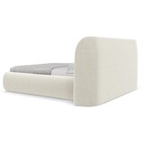 Makamii Krem tapecirani bračni krevet s prostorom za odlaganje s podnicom 160x200 cm Hauke – | shoptok.hr