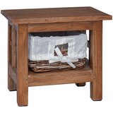  Bocni stol Smeđa 38 x 28 x 35 cm Čvrsto mahagonijevo drvo | shoptok.hr