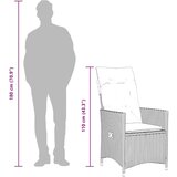  3-dijelni bistro set od poliratana s jastucima sivi | shoptok.hr