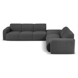 Micadoni Home Tamno siva kutna garnitura od bouclé tkanine (s desnim kutom) Molino – Cijene