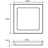 Globo 12380-12B - led stropna svetiljka lasse LED/12W/230V 3000/4000/6500K crna | Eponuda.com