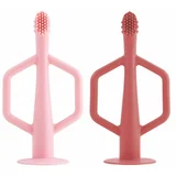 Tiny Twinkle Training Toothbrush zobna ščetka za otroke Rose, Burgundy 2 kos