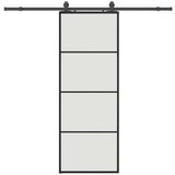  drsna vrata z opremo črna 76x205 cm esg steklo | Shoptok.si