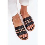 Boto Flat Women's Sandals With Gold Detail Black Noroti | ePonuda.com