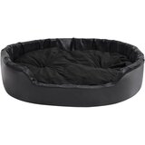  Krevet za pse crni 99 x 89 x 21 cm od pliša i umjetne kože | shoptok.hr