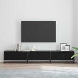 vidaXL TV omarica Črni hrast 240 x 35 x 41 cm Konstruiran les | Shoptok.si
