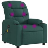 Maison Chic masažni naslanjač - Relax naslanjač temno zeleno blago, (22134558) | Shoptok.si