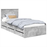  Krevetna konstrukcija s ladicama Betonski sivi 75 x 190 cm | shoptok.hr