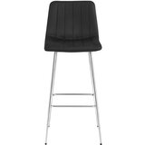  POZZA stolac - crni baršun / kromirane noge x 1 | shoptok.hr