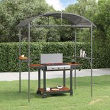 vidaXL Paviljon za žar s policami antracit 220x115x230 cm jeklo Cene