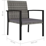 vidaXL Vrtni jedilni stoli 4 kosi poli ratan sive barve | Shoptok.si