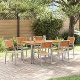 vidaXL vrtni blagovaonski set Set od 7 Sivi Metal Izdržljiv i spreman Cijene
