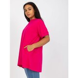 Fashion Hunters Fuchsia plus size tunic with pockets | Shoptok.si