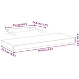 vidaXL Plutajuća polica 60x23,5x4 cm od konstruiranog drva | shoptok.hr