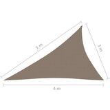 vidaXL senčno jadro oksford blago trikotno 3x4x5 m taupe | Shoptok.si