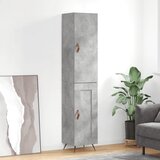 vidaXL Visoka omara betonsko siva 34,5x34x180 cm inženirski les Cene